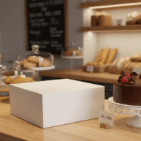 10 inch White Cake Box