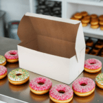 Donut Box for 12 cake donuts 9 x 5 x 4 with donuts around