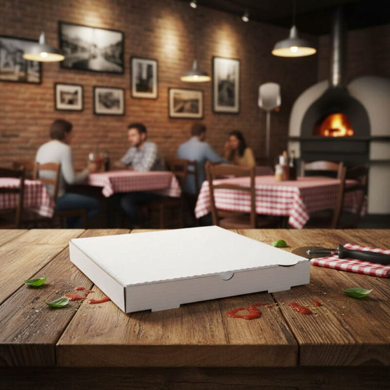 White Pizza Box Corrugated 16″ x 16″ x 1