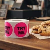 Try Me Label Stickers