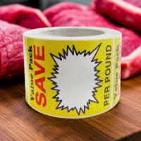 Value Pack Burst Blank Label Stickers
