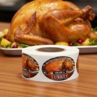 Serve Something Special Turkey Label Butcher Sticker