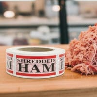 Shredded Ham Label Stickers