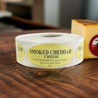Smoked Cheddar Label Stickers