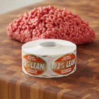 93% Lean Ground Fresh Daily Label Butcher Sticker