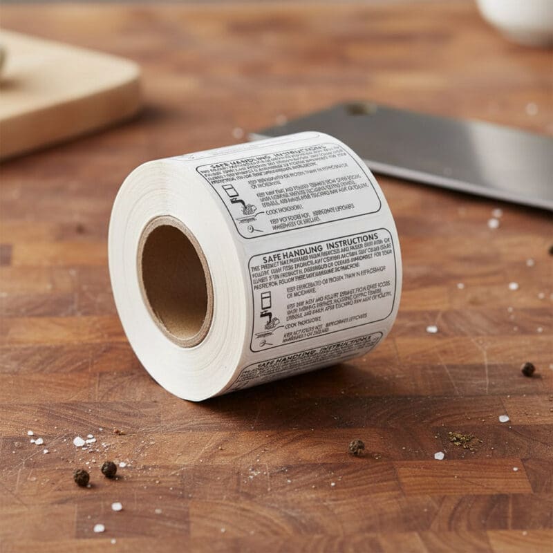 Safe Handling Label with Black Text 1.25″ x 2