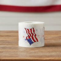USA Flag Label Stickers with flag design