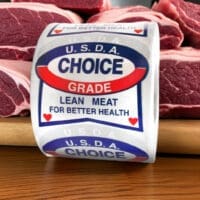 USDA Choice Grade Lean Meat Label Butcher Sticker