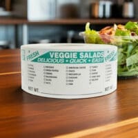 Veggie Salads Deli Label Stickers