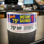 75 Cent Off Instant Savings Label Stickers