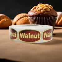 Walnut Label Stickers Gold Foil Flavor Sticker