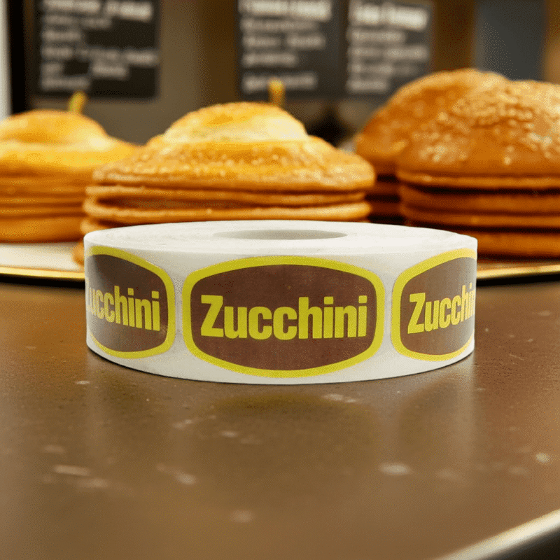568087 Zucchini Label Stickers Zucchini Label Stickers