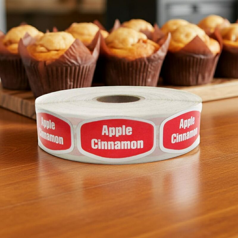 568098 Apple Cinnamon Label Bakery Flavor Stickers Apple Cinnamon Label Bakery Flavor Stickers