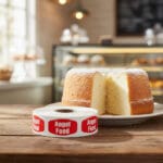 Angel Food Cake Label Bakery Flavor Stickers with angel food