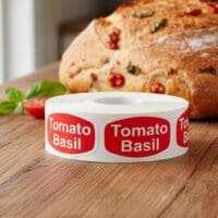 Tomato Basil Label Stickers Deli and Bakery Flavor Sticker