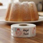 Angel Food Cake Label Bakery Flavor Stickers