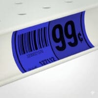 Plastic Clear Shelf Chips 2 inch long in Lozier Retail Shelving Channel