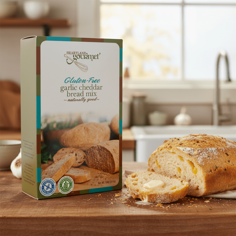 Heartland Gourmet Garlic Cheddar Bread Mix Gluten Free