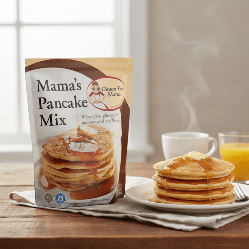90322 Gluten Free Mama’s Pancake Mix 32oz Gluten Free Mama’s Pancake Mix 32oz