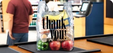 Carryout Bags Clear Thank you Bag