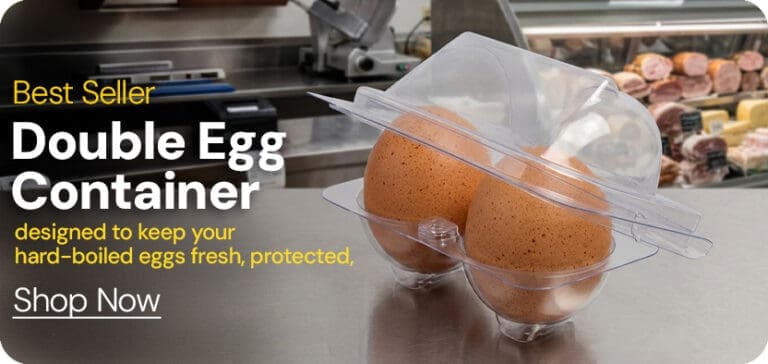Bets selling double hard-boiled egg container for takeout