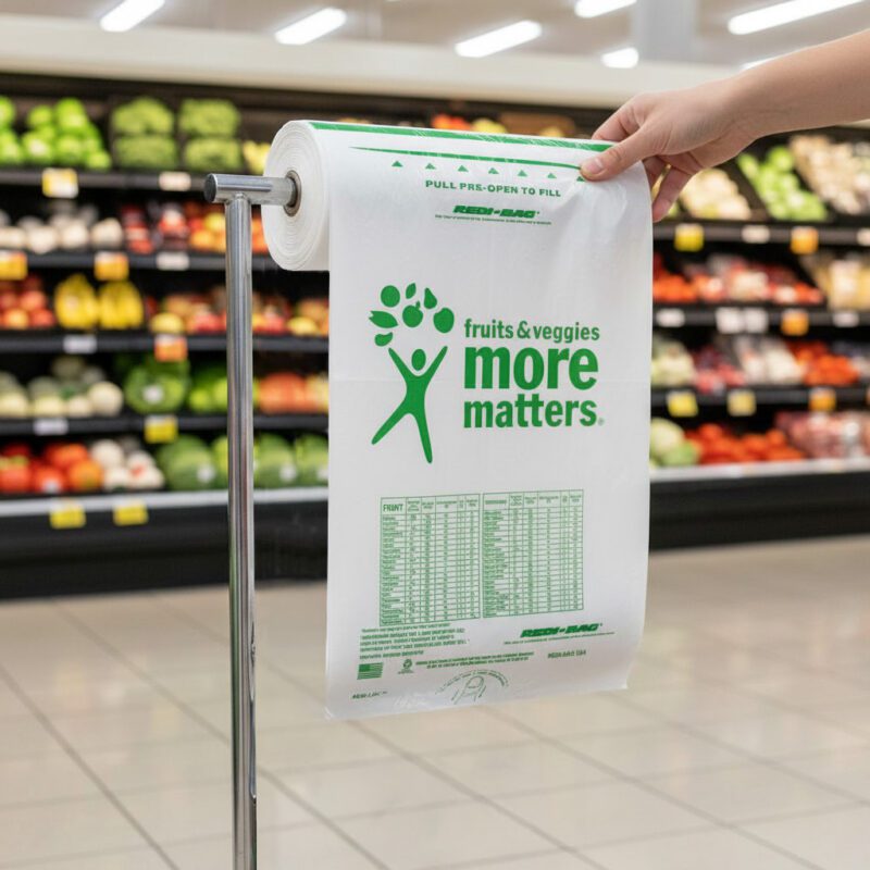 100557-Produce-Roll-Bag-Pre-Opened-More-Matters-12x17 produce roll bag more matters on produce rack