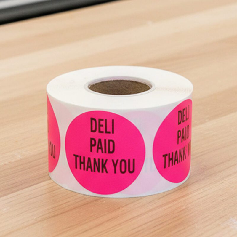 500065-Deli-Paid-Thank-You-Pink-Circle-Label