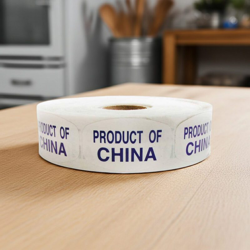 500568-Product-of-China-Label product of china sticker on a white label with blue print