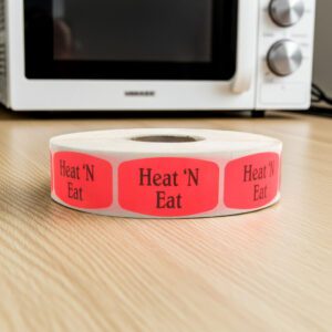 Heat N Eat Label Stickers - 1000/roll
