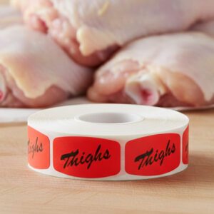 Thighs Label Butcher Sticker - 1000/roll