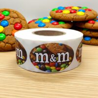 M&M Cookie sticker showing colored candies in cookies