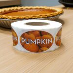 pumpkin pie sticker label