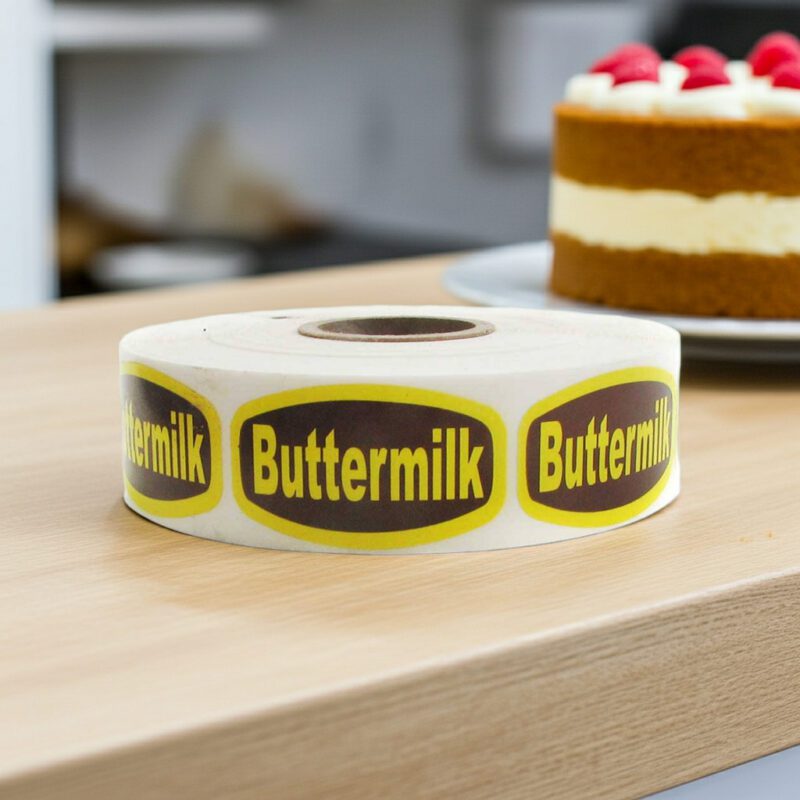 568013-Buttermilk-Label-Bakery-Flavor-Stickers2 buttermilk label with brown background and yellow text
