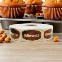 butterscotch gold foil sticker