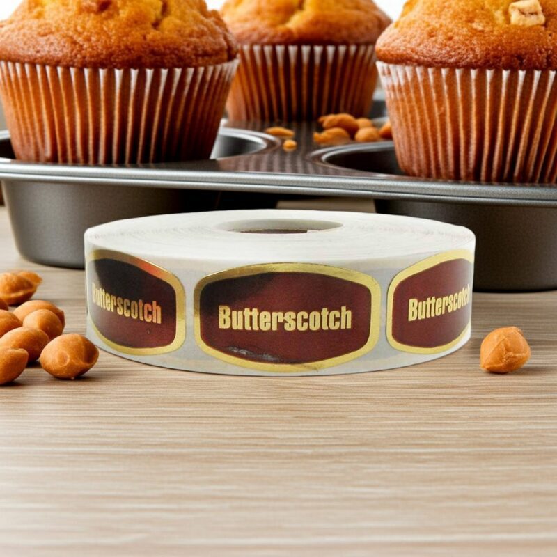 butterscotch gold foil sticker