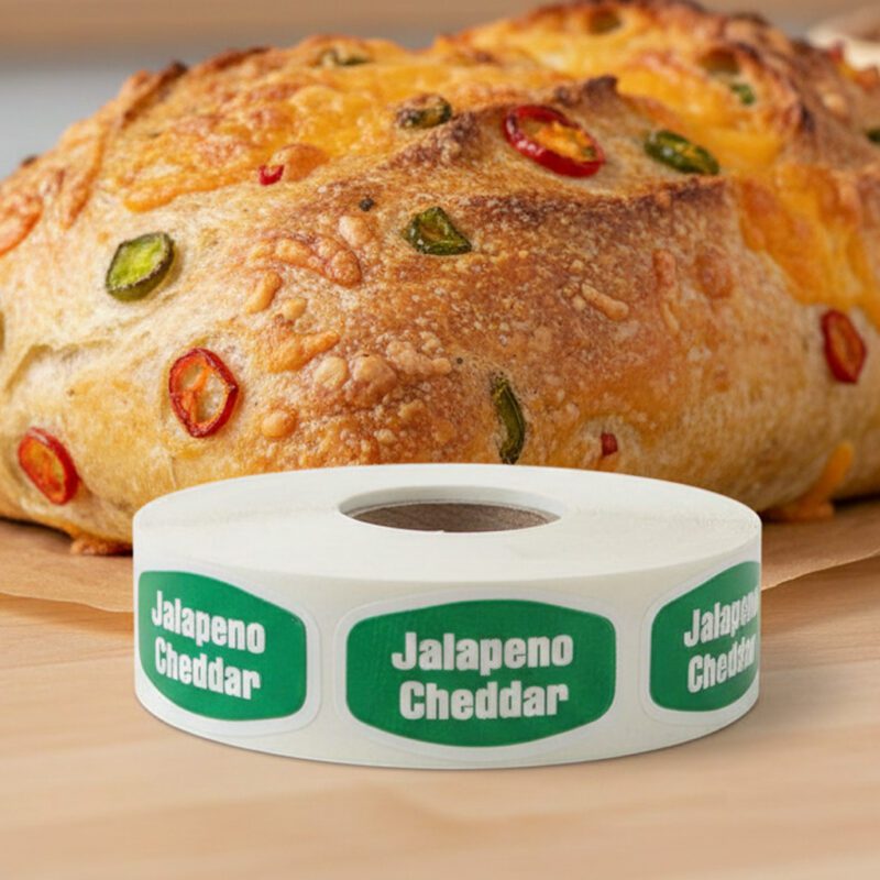 568191-Jalapeño-Cheddar-Label jalapeno cheddar label with green background and white text