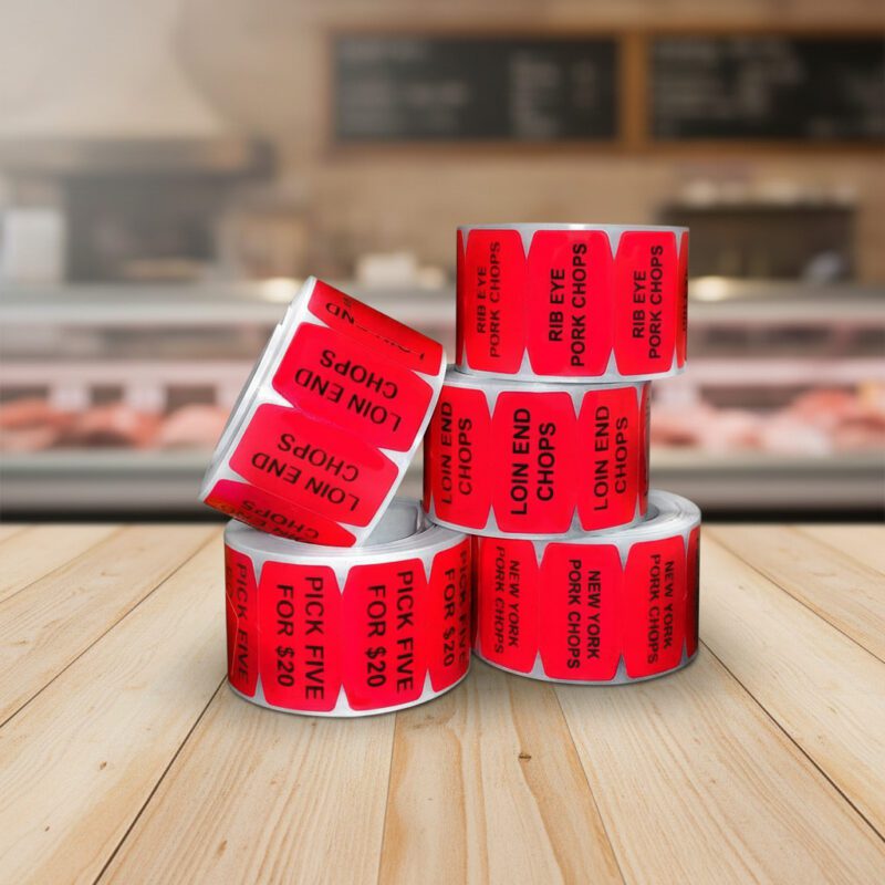 950000-Custom-Red-Label-Stickers Custom red labels enter in your text and get your personalized labels