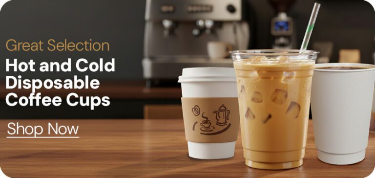 Hot and Cold Coffee Cups with lid options and straws