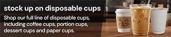 disposable cups mobile menu ad